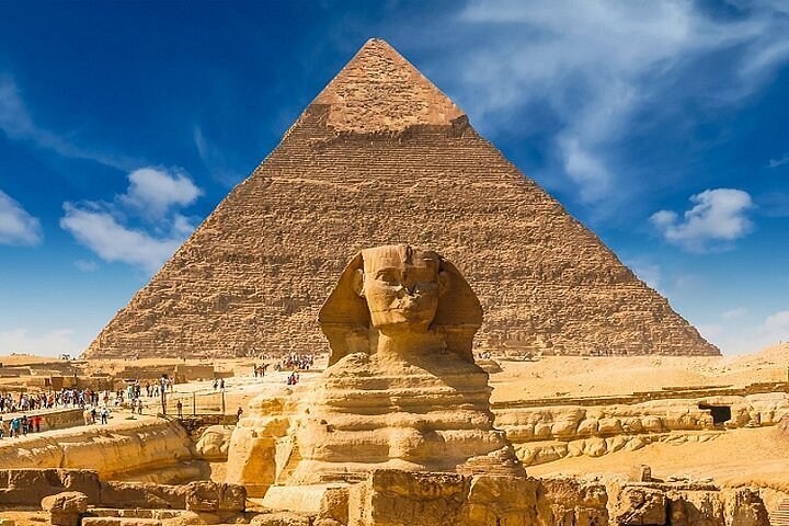 Egypt tour with Armani Tours and Travel — Great Sphinx and Giza Pyramids at sunrise, Egypt safari cultural tour